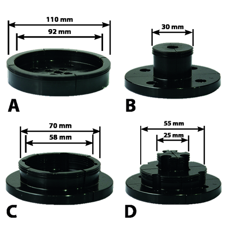 LEMAN - Coffret De 4 Machoires Pour Mandrin