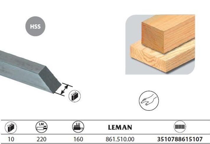 LEMAN - Bédane Largeur 10 Mm En Acier HSS – Image 2