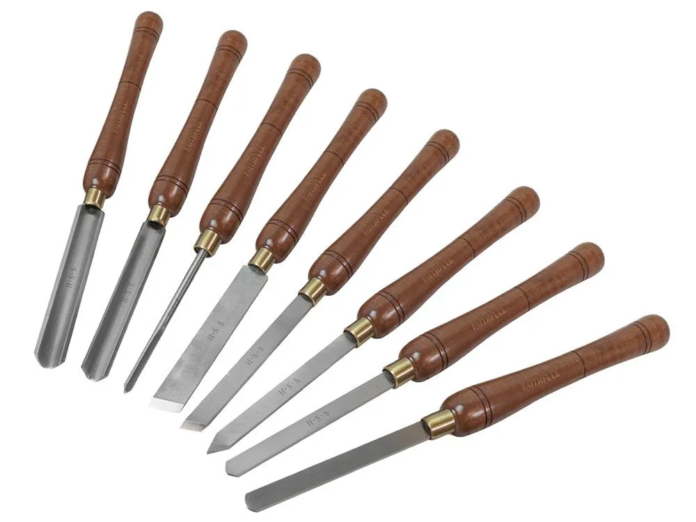 FAITHFULL - Coffret Bois De 8 Outils De Tournage HSS – Image 2