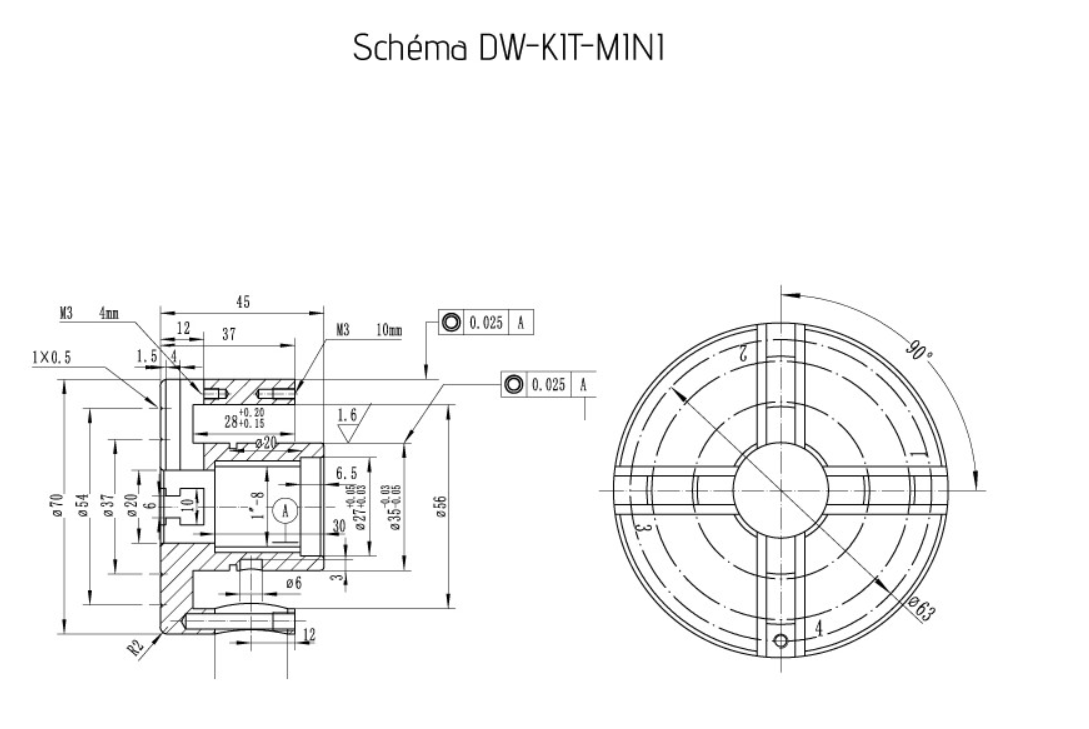 HOLZPROFI - DW-KIT-MINI Coffret Mandrin 4 Mors ø 70 Mm + Bague 1" X 8 TPI à M33 X 3,5 Mm – Image 3