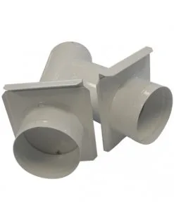 HOLZPROFI - Tuyau De Bifurcation Avec Tirette D’obturation Ø Départ 150 Mm / Ø Sortie 150/120 Mm