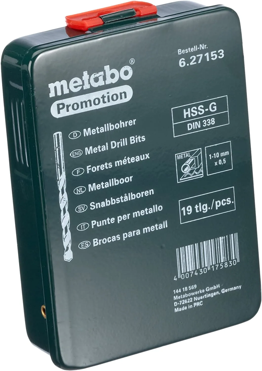 METABO - 627153000 Coffret De 19 Forets HSS-G SP – Image 2
