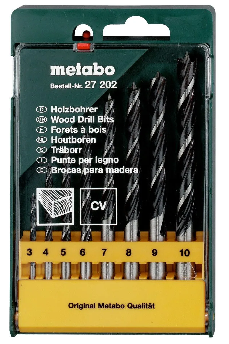METABO - 627202000 Coffret De 8 Mèches à Bois
