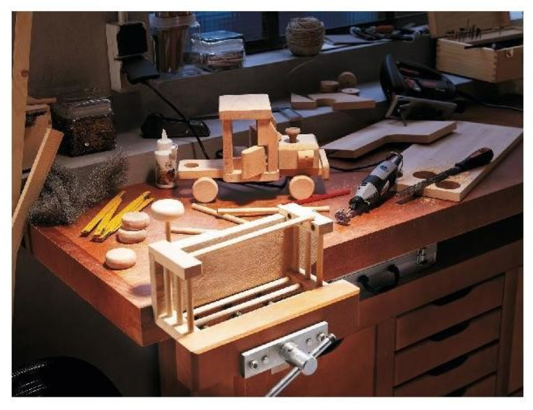 OUTIFRANCE - 0013115 Etabli Bois à Caisson 1500x500 Mm - 2 Portes / 4 Tiroirs – Image 2