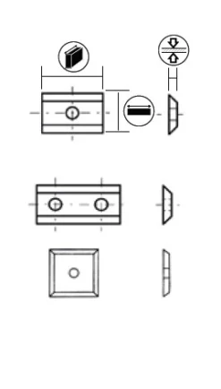 LEMAN Plaquettes Réversibles Au Carbure -45° (Boîte De 10)