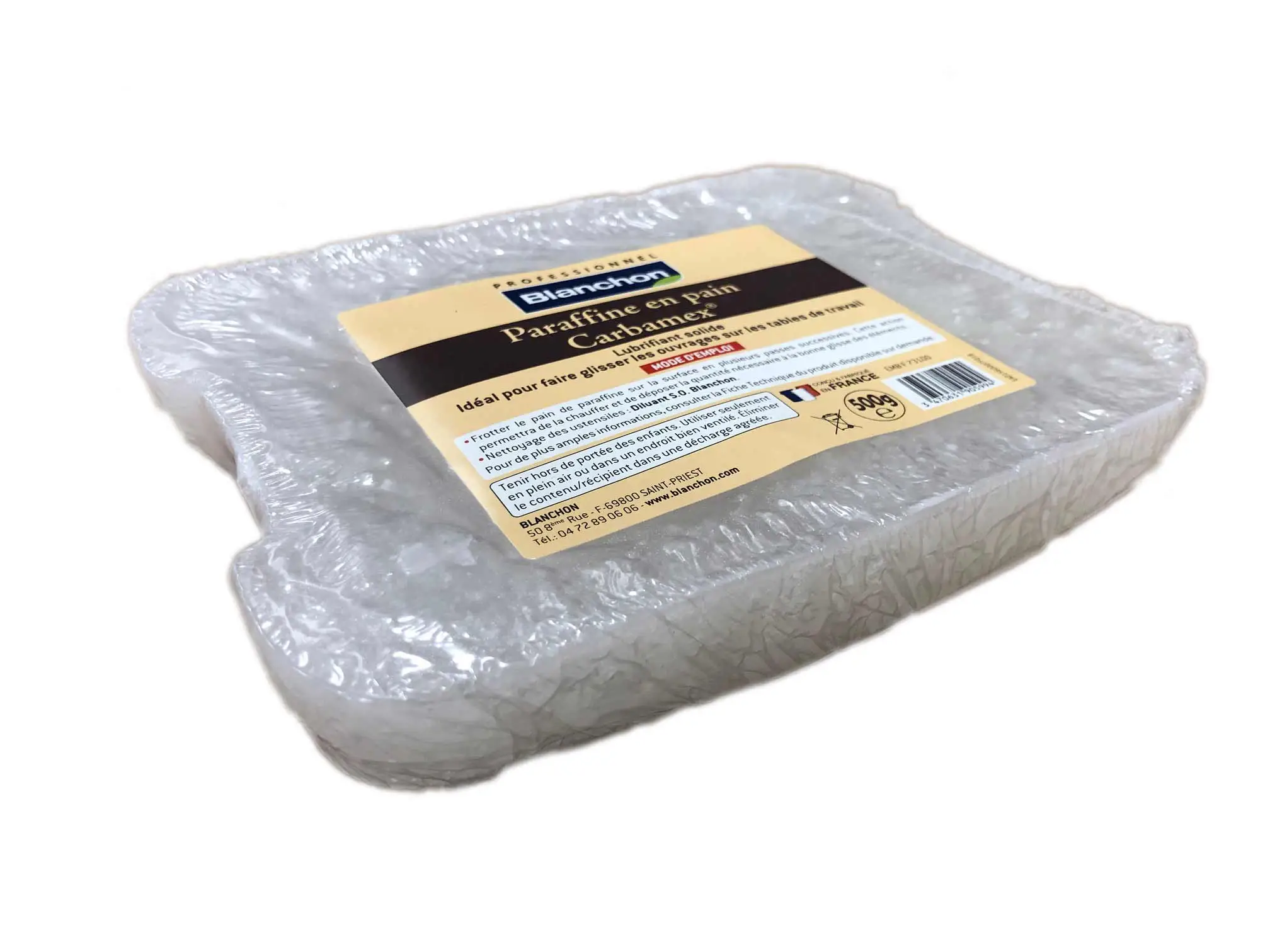 BLANCHON - Paraffine Lubrifiante En Pain - Carbamex - 500g – Image 2