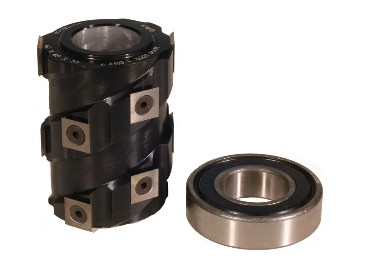 KWO - Porte-outils Hélicoïdal à Plaquettes Pour Calibrer, Chantourner Et Dresser Ø 62 Mm - Hauteur 60 - Alésage 30