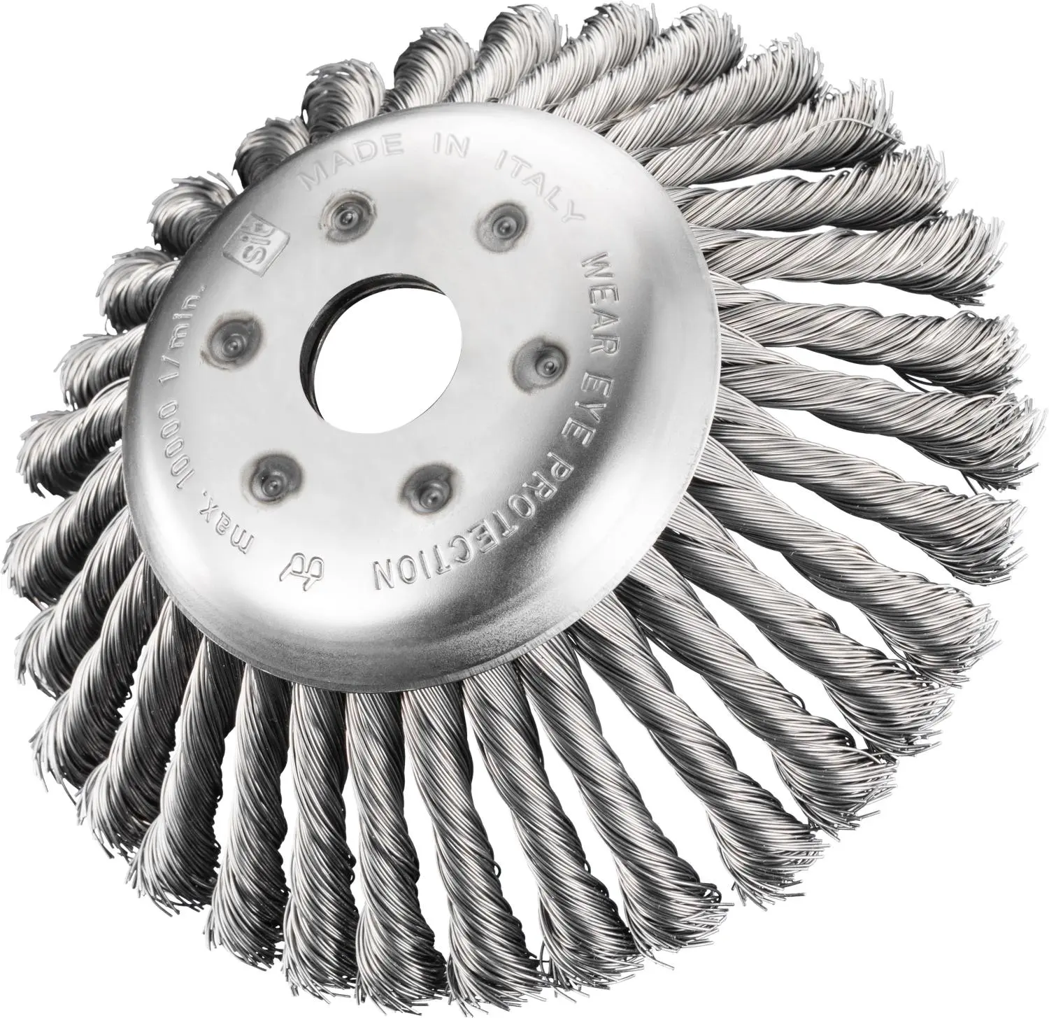 SIT Società Italiana Tecnospazzo SIT - Brosse Conique En Acier Pour Débrousailleuse ø170 Et ø200 Mm