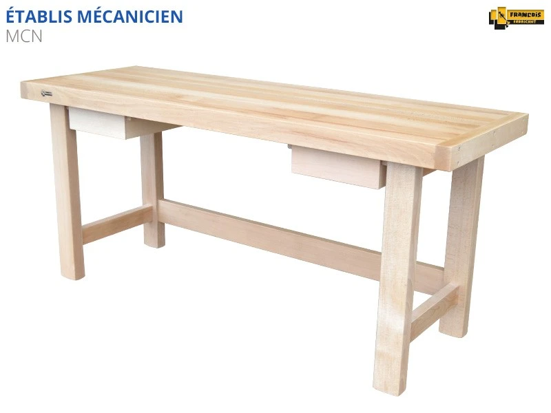 ETABLIS FRANCOIS ÉTABLIS FRANÇOIS - MCN Etabli Mécanicien De Qualité Professionnelle Avec Largeur Plateau 700 Mm Et 2 Tiroirs – Image 3