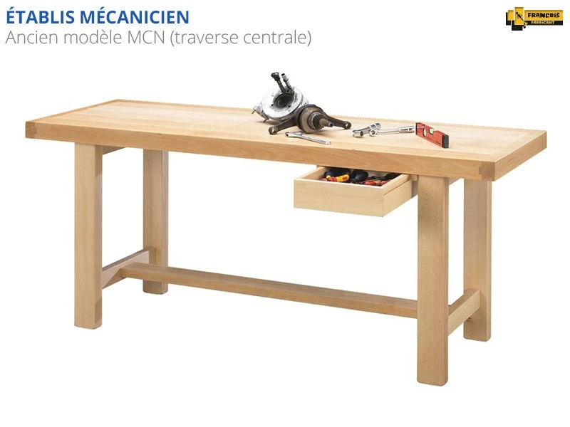 ETABLIS FRANCOIS ÉTABLIS FRANÇOIS - MCN Etabli Mécanicien De Qualité Professionnelle Avec Largeur Plateau 700 Mm Et 2 Tiroirs – Image 5