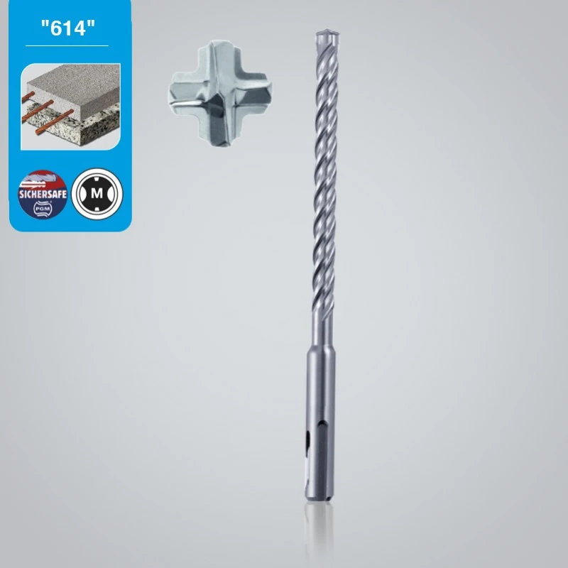 LEMAN Foret SDS+ - 4 Taillants - Béton Armé (différents Diamètres Disponibles) – Image 2