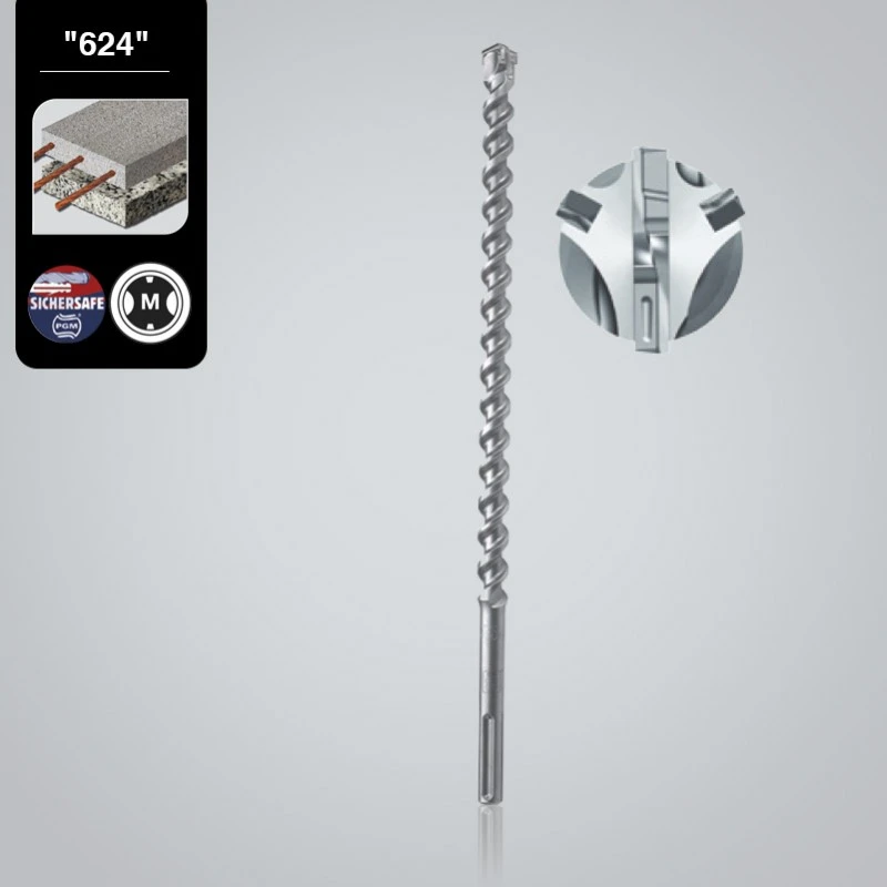 LEMAN Foret SDS Max - 4 Taillants - Béton Armé (différents Diamètres Disponibles) – Image 2