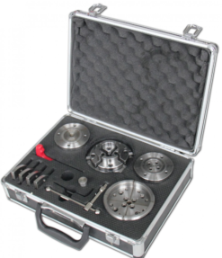 HOLZPROFI - DW-KIT-MINI Coffret Mandrin 4 Mors ø 70 Mm + Bague 1" X 8 TPI à M33 X 3,5 Mm