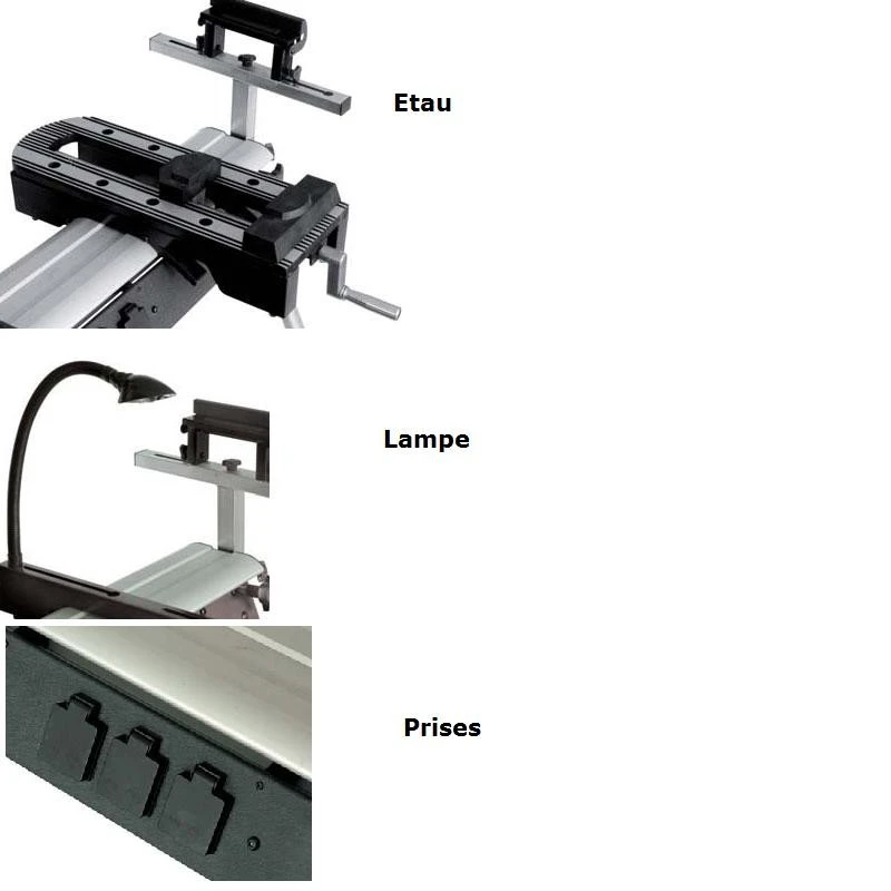 LEMAN - EST290 - Stand/ Établi Portatif Avec Prises, étau Et Lampe – Image 4