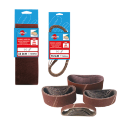 LEMAN - Lot De 3 Bandes Abrasives Sans Fin Corindon (différentes Dimensions)